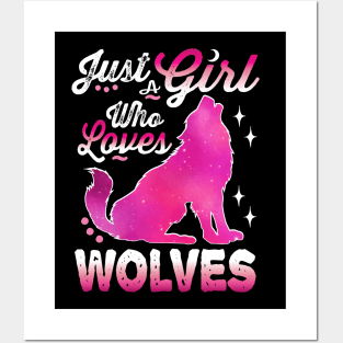 just a girl who loves wolves Posters and Art